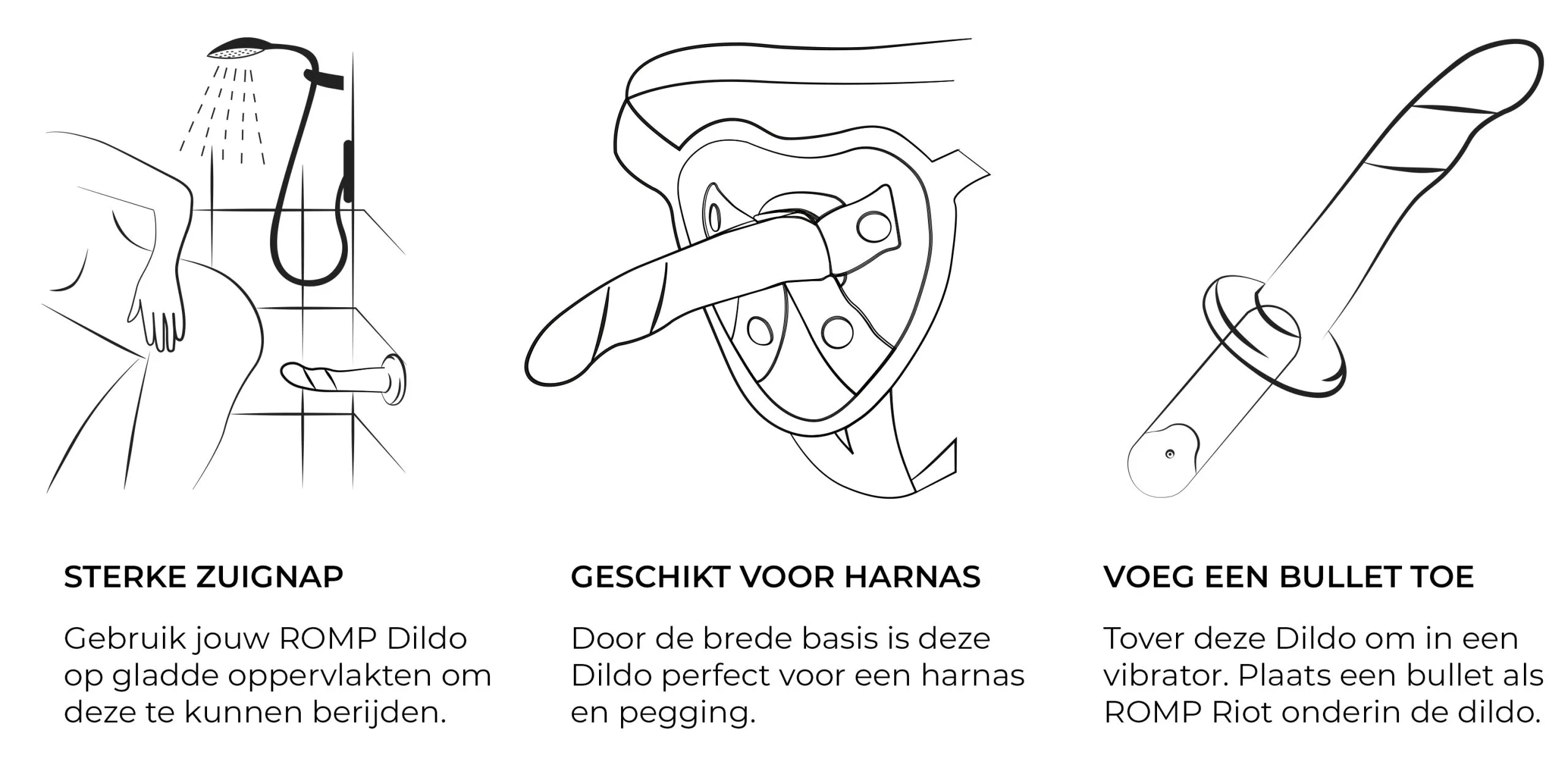 hoe gebruik ik dildo dizi van Romp?